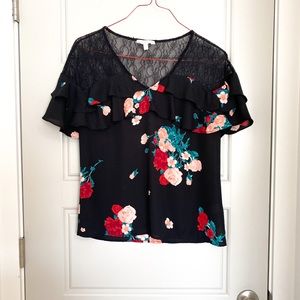 Candies floral lace blouse
